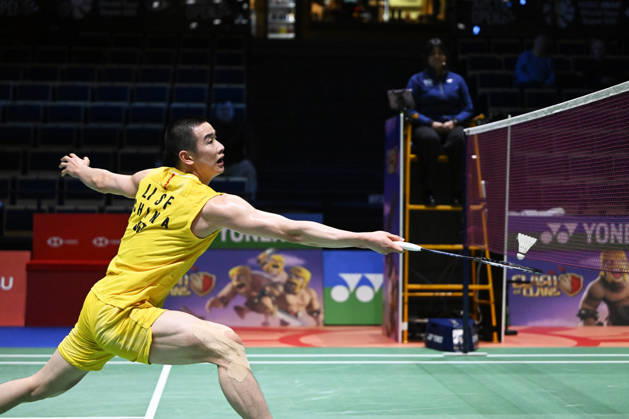 Li Shi Feng of China in action during the badminton Clash of Clans Arctic Open 2026 tournament in Vantaa, Finland on 7th October, 2026. - ANTTI AIMO-KOIVISTO Vantaa Finland HrTlh5lj9C8 Copyright: xAnttixAimo-Koivistox HrTlh5lj9C8