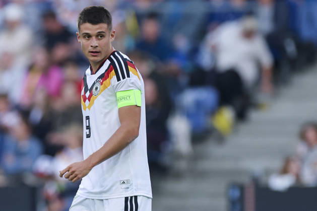 Nicolo Tresoldi of Germany looks dejected during the UEFA Under-21 EURO qualifier between Germany U21 and Georgia U21 at Almstadion on October 6, 2026, in Bielefeld, Germany. Photo by Marco Steinbrenner, DeFodi Images