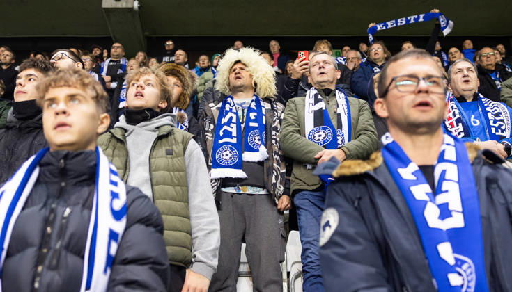 06.10.2026, Tallinn. Football Nations League. Estonia VS Iceland 0:0. Photo Tairo Lutter, Postimees Tallinn Harjumaa Estonia 1TL06OCT26A12 Copyright: xTairoxLutterx Estonian football fans