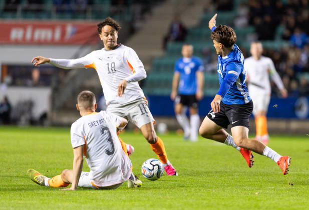 06.10.2026, Tallinn. Football Nations League. Estonia VS Iceland 0:0. Photo Tairo Lutter, Postimees Tallinn Harjumaa Estonia 1TL06OCT26A19 Copyright: xTairoxLutterx 14 Patrik Kristal, 18 Mikael Anderson