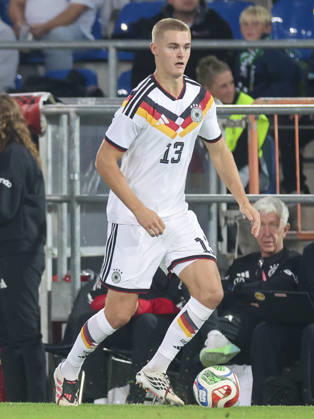 Tom Rothe of Germany controls the ball during the UEFA Under-21 EURO qualifier between Germany U21 and Georgia U21 at Almstadion on October 6, 2026, in Bielefeld, Germany. Photo by Marco Steinbrenner, DeFodi Images