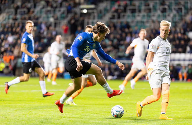 06.10.2026, Tallinn. Football Nations League. Estonia VS Iceland 0:0. Photo Tairo Lutter, Postimees Tallinn Harjumaa Estonia 1TL06OCT26A21 Copyright: xTairoxLutterx 14 Patrik Kristal, 23 Hördur Magnusson
