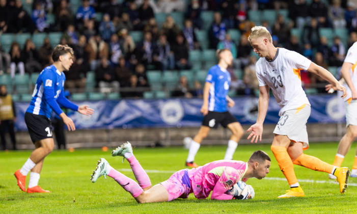 06.10.2026, Tallinn. Football Nations League. Estonia VS Iceland 0:0. Photo Tairo Lutter, Postimees Tallinn Harjumaa Estonia 1TL06OCT26A35 Copyright: xTairoxLutterx Goalkeeper Hakon Valdimarsson, 23 Hördur Magnusson