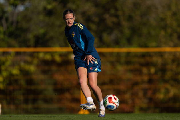 October 7, 2026: Sofia Reidy of the Swedish women’s national soccer team during a training session on October 7, 2026 in Stockholm. Photo by Emma Wallskog, BILDBYRAN, code EW EW0716: soccer, football, fotball, World Cup qualifiers, FIFA Women’s World Cup qualifier, training, Sweden, women’s soccer, BBENG Copyright: EMMAxWALLSKOG BB261007EW003