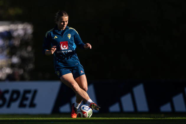 October 7, 2026: Beata Olsson of the Swedish women’s national soccer team during a training session on October 7, 2026 in Stockholm. Photo by Emma Wallskog, BILDBYRAN, code EW EW0716: soccer, football, fotball, World Cup qualifiers, FIFA Women’s World Cup qualifier, training, Sweden, women’s soccer, bbeng Copyright: EMMAxWALLSKOG BB261007EW026