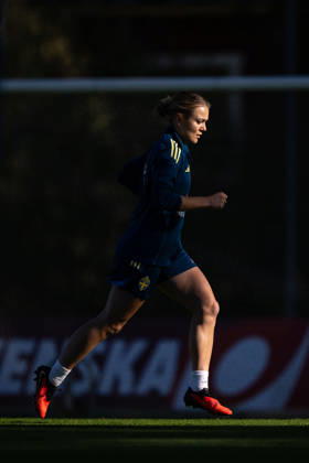 October 7, 2026: Beata Olsson of the Swedish women’s national soccer team during a training session on October 7, 2026 in Stockholm. Photo by Emma Wallskog, BILDBYRAN, code EW EW0716: soccer, football, fotball, World Cup qualifiers, FIFA Women’s World Cup qualifier, training, Sweden, women’s soccer, bbeng Copyright: EMMAxWALLSKOG BB261007EW027