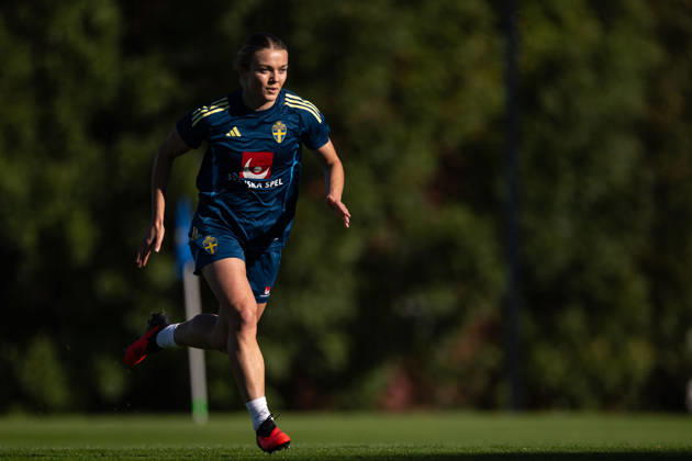 October 7, 2026: Beata Olsson of the Swedish women’s national soccer team during a training session on October 7, 2026 in Stockholm. Photo by Emma Wallskog, BILDBYRAN, code EW EW0716: soccer, football, fotball, World Cup qualifiers, FIFA Women’s World Cup qualifier, training, Sweden, women’s team, bbeng Copyright: EMMAxWALLSKOG BB261007EW034
