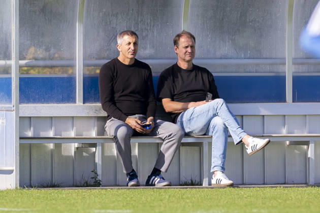 October 7, 2026, Soccer, FC Schalke 04 training session featuring Ayhan Tumani, Sports Director of the FC Schalke 04 Youth Academy, and Till Beckmann, Administrative Director of the FC Schalke 04 Youth Academy, at the FC Schalke 04 training facility in Gelsenkirchen, North Rhine-Westphalia, Germany xRHR PHOTO YYx Copyright: RHR-FOTOx RHR-FOTO YY