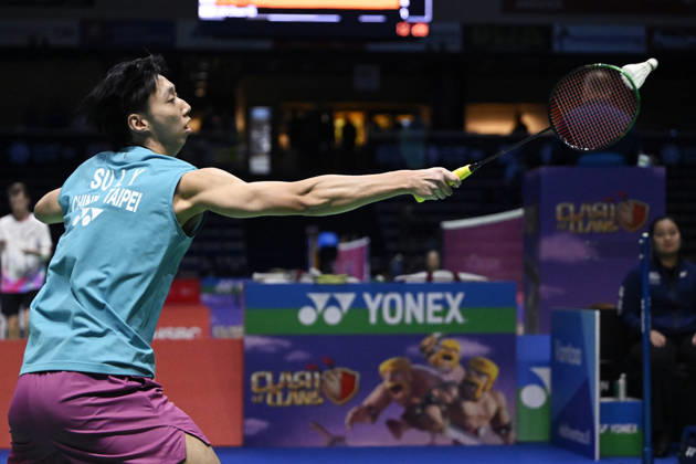 Su Li Yang of Taiwan in action during the badminton Clash of Clans Arctic Open 2026 tournament in Vantaa, Finland, on October 7, 2026. - ANTTI AIMO-KOIVISTO Vantaa Finland FJIUV0sgFYk  Copyright: xAnttixAimo-Koivistox FJIUV0sgFYk