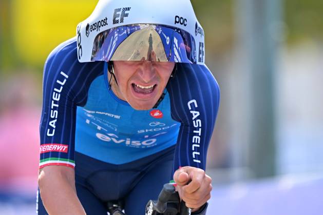 Italy s Roberto Capello crosses the finish line of the Men U23 Individual Time Trial race (22km) at the cycling UEC Road European Championships, in Ljubljana, Slovenia, on Wednesday 7 October 2026. The UEC Road European Championships are taking place from 02 to 07 October in Ljubljana, Slovenia. DAVIDxPINTENS x189040449x