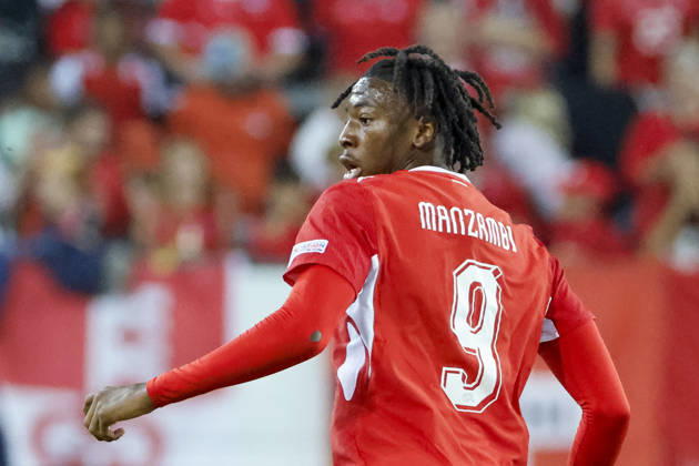 Johan Manzambi Switzerland, 09, Facial Expressions, Emotion, Switzerland, UEFA, Nations League, Matchday 4, Switzerland vs. North Macedonia, October 6, 2026, Lucerne Swissporarena, Switzerland Copyright: xGrantxHubbsx