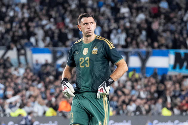 BUENOS AIRES, ARGENTINA - OCTOBER 6: Emiliano Martinez of Argentina watches during the International Friendly, Länderspiel, Nationalmannschaft football match between Argentina and Benin at the Estadio Monumental Antonio V. Liberti on October 6, 2026, in Buenos Aires, Argentina. Richard Callis Fotoarena (Richard Callis SPP) Copyright: xRichardxCallisx xSPPx spp-en-RiCa-3026279