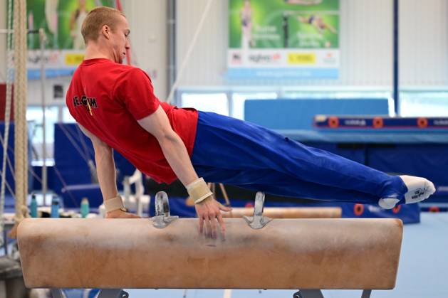 Belgian gymnast Kilan Van der Aa pictured during a training session of Belgium s artistic gymnastics team, Wednesday 7 October 2026, in Gent, ahead of the Worlds Championships in Rotterdam from 17 to 25 October 2026. DIRKxWAEM x189042592x