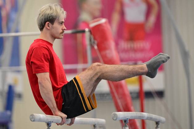 Belgian gymnast Nicola Cuyle pictured during a training session of Belgium s artistic gymnastics team, Wednesday 7 October 2026, in Gent, ahead of the Worlds Championships in Rotterdam from 17 to 25 October 2026. DIRKxWAEM x189042513x