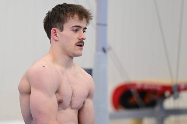 Belgian gymnast Glen Cuyle pictured during a training session of Belgium s artistic gymnastics team, Wednesday 7 October 2026, in Gent, ahead of the Worlds Championships in Rotterdam from 17 to 25 October 2026. DIRKxWAEM  x189042485x