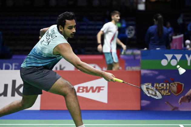 Tharun Mannepalli of India during the badminton Clash of Clans Arctic Open 2026 tournament in Vantaa, Finland, on October 7, 2026. - ANTTI AIMO-KOIVISTO Vantaa Finland 8ihzSyk39iQ  Copyright: xAnttixAimo-Koivistox 8ihzSyk39iQ
