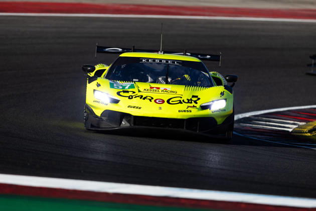 AUTO - ELMS - 4 HOURS OF PORTIMAO 2026 57 KIMURA Takeshi (jpn), JAUBERT Mathys (fra), SERRA Daniel (bra), Kessel Racing, Ferrari 296 LMGT3 Evo, LMGT3, action during the 4 Hours of Portimao 2026, 6th round of the 2026 European Le Mans Series on the Autodromo Internacional do Algarve from October 8 to 10, 2026 in Portimao, Portugal - Copyright: xJoaoxFilipex