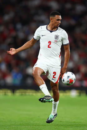 London, England, 6th October 2026. Trent Alexander-Arnold of England during the England vs Czech Republic UEFA Nations League match at Wembley Stadium, London. Picture credit should read: Paul Terry Sportimage EDITORIAL USE ONLY. No use with unauthorised audio, video, data, fixture lists, club league logos or live services. Online in-match use limited to 120 images, no video emulation. No use in betting, games or single club league player publications. SPI_070_PT_England__Czechia SPI-5055-0070