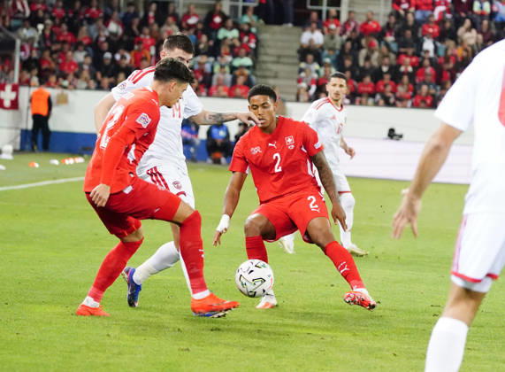 October 6, 2026, Lucerne, Switzerland, Thermoplan Arena, Men s Soccer, 2026–2027 Season, Nations League, Switzerland vs. North Macedonia, 3–0, Photo by Sascha Britschgi (SUI), Single Frame, Action Shot