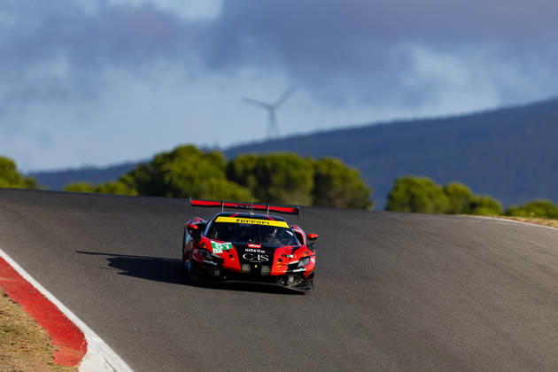 AUTO - ELMS - 4 HOURS OF PORTIMAO 2026 51 SAMANI Charles-Henri (fra), LAURSEN Conrad (den), RIGON Davide (ita), AF Corse, Ferrari 296 LMGT3 Evo, LMGT3, action during the 4 Hours of Portimao 2026, 6th round of the 2026 European Le Mans Series on the Autodromo Internacional do Algarve from October 8 to 10, 2026 in Portimao, Portugal -  Copyright: xJoaoxFilipex