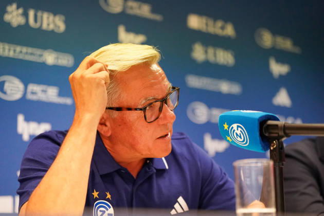 Switzerland, Zurich Soccer Grasshopper Club Zurich Introduction of Head Coach Olaf Janßen Press Conference Zurich Facial expressions, emotions, press conference, media Copyright: xJOERANxSTEINSIEKx