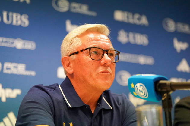 Switzerland, Zurich Soccer Grasshopper Club Zurich Introduction of Head Coach Olaf Janßen Press Conference Zurich Facial expressions, emotions, press conference, media Copyright: xJOERANxSTEINSIEKx