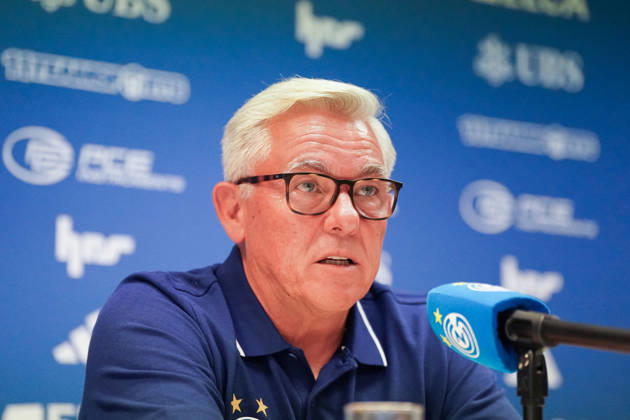 Switzerland, Zurich Soccer Grasshopper Club Zurich Introduction of Head Coach Olaf Janßen Press Conference Zurich Facial expressions, emotions, press conference, media Copyright: xJOERANxSTEINSIEKx
