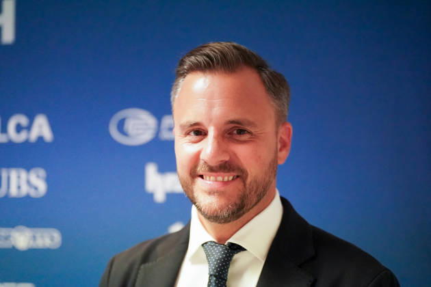 Ludovic Delechat, Chairman of the Board of Directors of Grasshopper Fussball AG (GFAG), at the Grasshopper Club Zurich (GCZ) press conference. Ludovic Delechat, GC Zurich, GCZ, Grasshoppers, President, Chairman of the Board of Directors, GFAG, Bridge Football Group, media conference, press conference, soccer, Super League, Zurich, portrait photo, portrait, individual shot, portrait Copyright: xJOERANxSTEINSIEKx