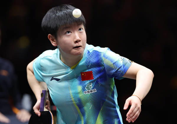 (261007) -- BEIJING, Oct. 7, 2026 -- Sun Yingsha serves during the women s singles round of 32 match between Sun Yingsha of China and Paranang Orawan of Thailand at 2026 World Table tennis, Tischtennis (WTT) China Smash in Beijing, China, Oct. 7, 2026. ) (SP)CHINA-BEIJING-TABLE TENNIS-WTT-CHINA SMASH-WOMEN S SINGLES (CN) ZhangxChenlin