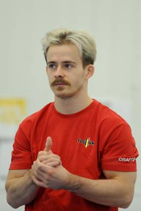 Belgian gymnast Nicola Cuyle pictured during a training session of Belgium s artistic gymnastics team, Wednesday 7 October 2026, in Gent, ahead of the Worlds Championships in Rotterdam from 17 to 25 October 2026. BOAZxKEERSMAEKERS  x189054745x