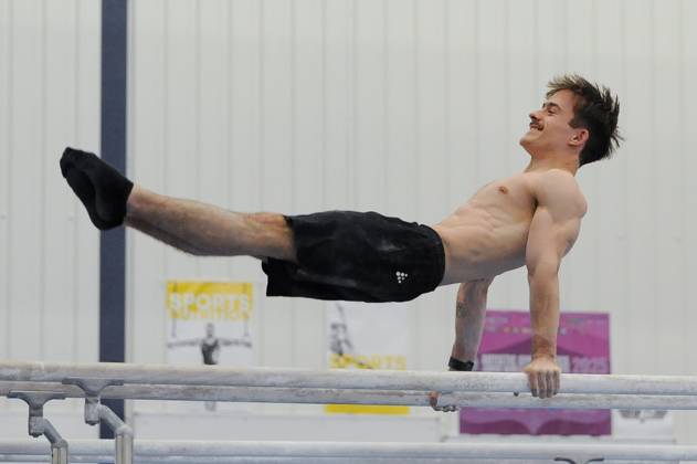 Belgian gymnast Glen Cuyle pictured during a training session of Belgium s artistic gymnastics team, Wednesday 7 October 2026, in Gent, ahead of the Worlds Championships in Rotterdam from 17 to 25 October 2026. BOAZxKEERSMAEKERS  x189054821x