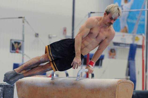 Belgian gymnast Nicola Cuyle pictured during a training session of Belgium s artistic gymnastics team, Wednesday 7 October 2026, in Gent, ahead of the Worlds Championships in Rotterdam from 17 to 25 October 2026. BOAZxKEERSMAEKERS x189054788x