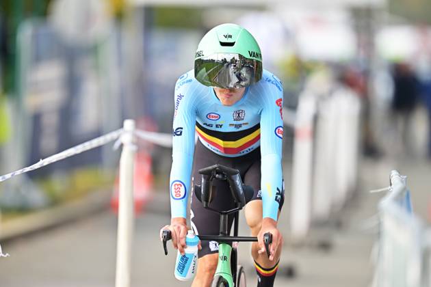 Belgium s Sander De Pestel pictured ahead of the Men Elite Individual Time Trial race (22km) at the cycling UEC Road European Championships, in Ljubljana, Slovenia, on Wednesday 7 October 2026. The UEC Road European Championships are taking place from 02 to 07 October in Ljubljana, Slovenia. DAVIDxPINTENS  x189056684x