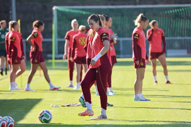 Eppelheim, Germany, October 7, 2026 German Women s National Soccer Team Training Friendly Match: Germany vs. Australia Pictured: Goalkeeper Stina Johannes, Germany Copyright: HMBxMedia MadeleinexFantini