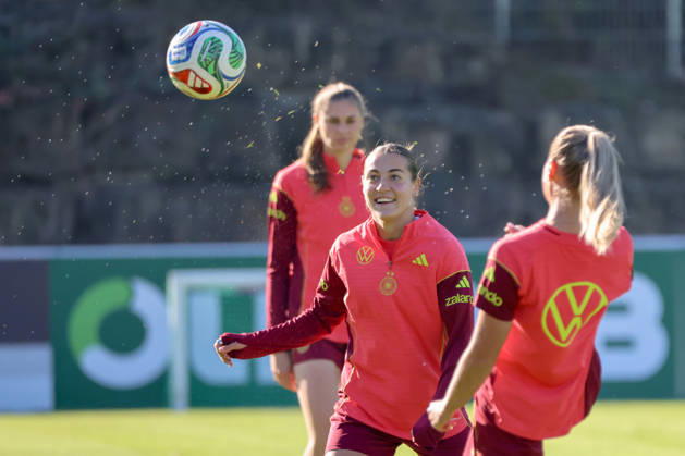 Eppelheim, Germany, October 7, 2026 German Women s National Soccer Team Training Friendly Match: Germany vs. Australia Pictured: Carlotta Wamser, Germany Copyright: HMBxMedia MadeleinexFantini