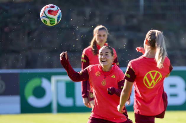 Eppelheim, Germany, October 7, 2026 German Women s National Soccer Team Training Friendly Match: Germany vs. Australia Pictured: Carlotta Wamser, Germany Copyright: HMBxMedia MadeleinexFantini