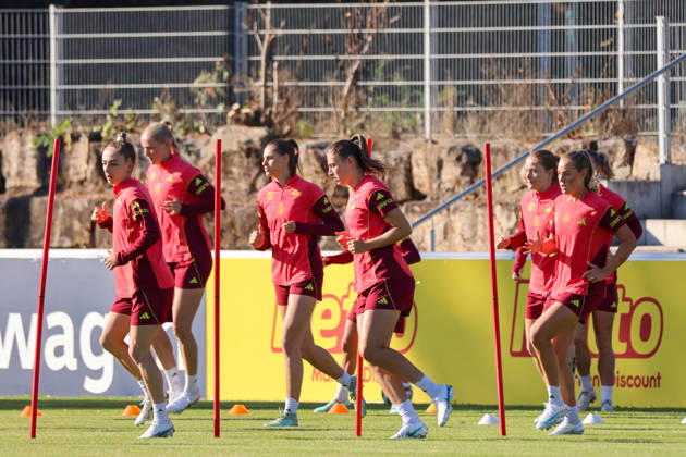Eppelheim, Germany, October 7, 2026 German Women s National Soccer Team Training Friendly Match: Germany vs. Australia Pictured: Players from the German Women s National Soccer Team during training Copyright: HMBxMedia MadeleinexFantini