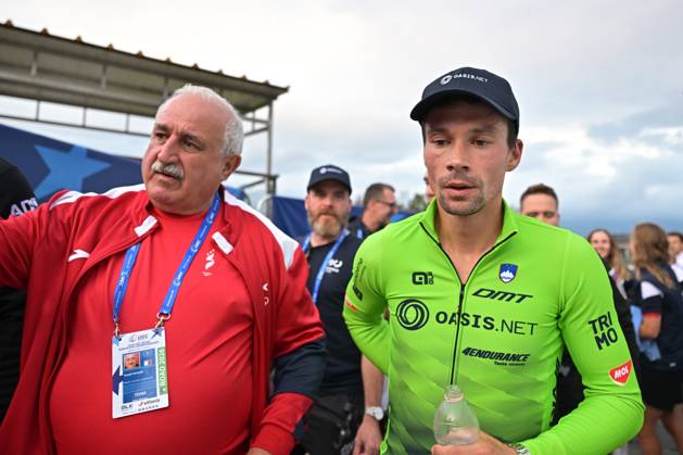 Slovenia s Primoz Roglic pictured after winning the Men Elite Individual Time Trial race (22km) at the cycling UEC Road European Championships, in Ljubljana, Slovenia, on Wednesday 7 October 2026. The UEC Road European Championships are taking place from 02 to 07 October in Ljubljana, Slovenia. DAVIDxPINTENS  x189067417x