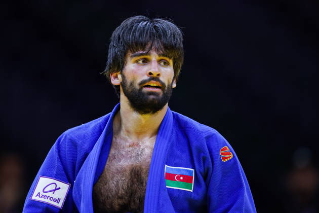 AZERBAIJAN, BAKU - OCTOBER 7, 2026: Zelim Tckaev of Azerbaijan after a -81 kg bout againts Tato Grigalashvili of Georgia as part of the 2026 World Judo Championships at the National Gymnastics Arena. Mikhail Sinitsyn TASS 98916222