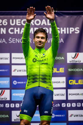 ROGLIÄa PrimoÅ¾ ROGLIC Primoz UEC Road Cycling European Championships Ljubljana 2026 ROGLIÄa PrimoÅ¾ ROGLIC Primoz SLO Slovenia Winner First Place Award Ceremony Medal Ceremony Podium Portrait Orientation Event UEC Road Cycling European Championships 2026 Ljubljana Category Cycling Road Cycling European Championships Individual Time Trial Elite Men Location Europe Slovenia Sencur äenur Discipline Individual Time Trial ITT Distance 22 km Date October 7, 2026 Wednesday Day 5