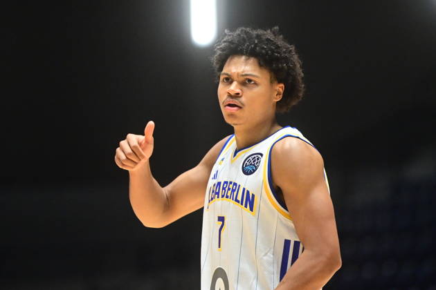 Men s basketball Champions League, group G, 1st round, match Slavia Praha NBK and Alba Berlin in Pardubice, Czech Republic, October 7, 2026. Jack Kayil of Alba Berlin. (CTKxPhoto JosefxVostarek) CTKPhotoP2026100707301 CTKPhotoP2026100707301