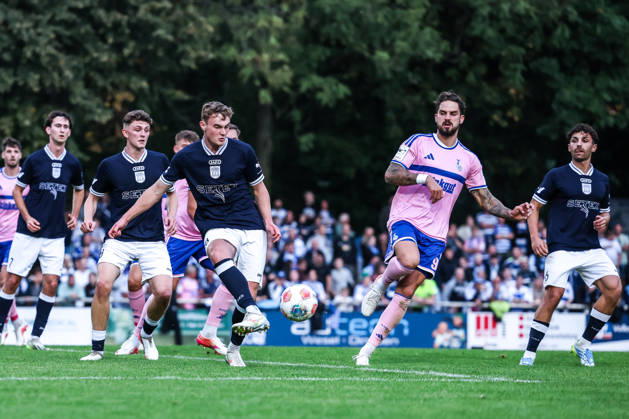Sports, Soccer, FVN Lower Rhine Cup 2026–2027 Season, Round of 16: SV Blau Weiß Dingden vs. MSV Duisburg, October 7, 2026, Dingden Sports Field, Lex Tyger Lobinger, MSV Duisburg, 9 Hamminkeln, Dingden, Dingden Sports Field, North Rhine-Westphalia, Germany
