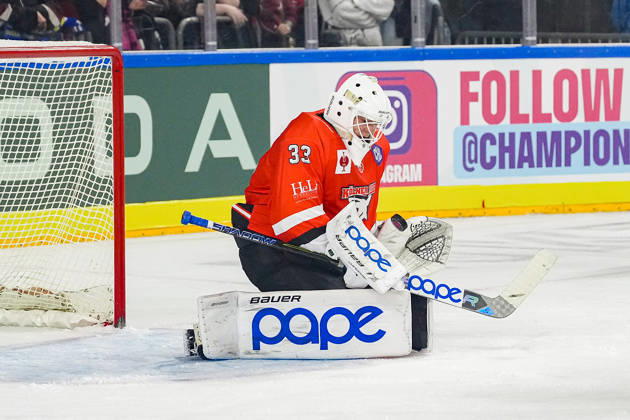 Ice Hockey CHL, Matchday 5: Kölner Haie vs. Herning Blue Fox on October 7, 2026, at the Lanxess Arena in Cologne. Nico Wiens of Cologne takes a shot on goal. xDMx