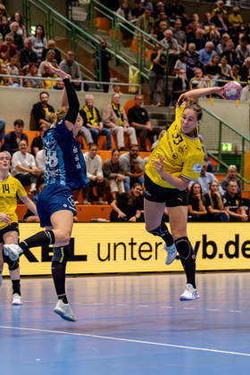 Dortmund, October 7, 2026, Handball, Women s, Alsco Women s Handball Bundesliga, Matchday 5, BVB Borussia Dortmund vs. Buxtehuder SV, Guro Nestaker (BVB), 33 on a shot on goal, Dortmund Sporthalle Wellinghofen, North Rhine-Westphalia, Germany