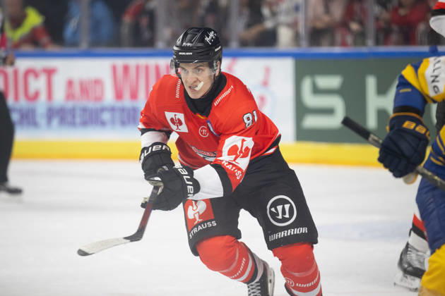 CHL Cologne Sharks vs. Herning Blue Fox, Cologne, October 7, 2026; Mateu Späth, Cologne Sharks, forward, 81; CHL Cologne Sharks vs. Herning Blue Fox on October 7, 2026, at the LanxessArena in Cologne, Germany Copyright: xBEAUTIFULxSPORTS AndreasxDickx