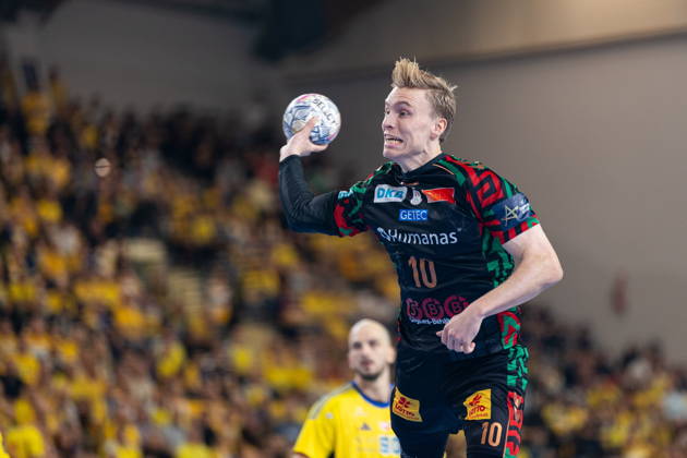 KIELCE, POLAND - OCTOBER 7: Gisli Thorgeir Kristjansson during the EHF Champions League Group F match between Industria Kielce nad SC Magdeburg at Hala Legionow on October 2, 2026 in Kielce, Poland --- Pilka reczna. EHF Liga Mistrzow. Industria Kielce - SC Magdeburg. (Photo by Igor Jakubowski Arena Akcji) NEWSPIX.PL --- newspix.pl
