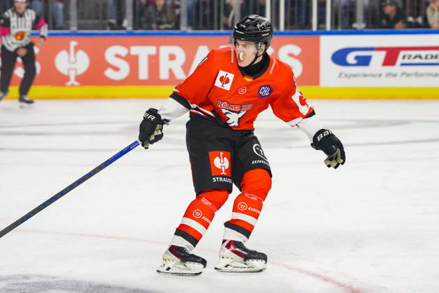 Ice Hockey CHL, Matchday 5: Kölner Haie vs. Herning Blue Fox on October 7, 2026, at the Lanxess Arena in Cologne. Debut for young player Mateu Späth, Cologne xDMx