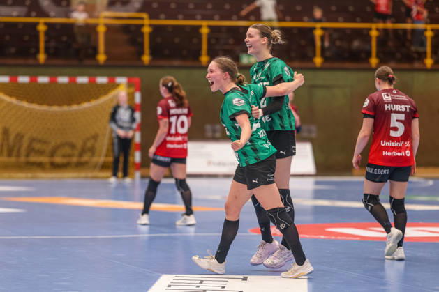 GER, Bensheim, HSG Bensheim Flames vs. Vfl Oldenburg, Alsco Women s Handball Bundesliga, Handball, DHB, 2026–2027 Season, Weststadthalle Bensheim, Matchday 5 in Pictures: Laurentia Wolff, VfL Oldenburg Women’s Handball 24, Joy and Emotions After the Victory. DFB and DFL regulations prohibit any use of photographs as image sequences and or quasi-video, October 7, 2026 Copyright: HMBxMedia HendrikxHamelau