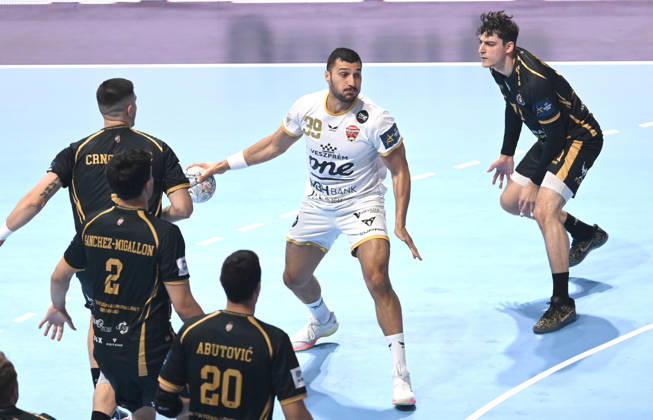 PARTIZAN vs VESZPREM ELDERAA Yehia Mohammed Yehia, handball player of Veszprem, during the EHF Champions League against Partizan Belgrade, at Aleksandar Nikolic Hall. Belgrade, 07.10.2026. photo: Nebojsa Parausic MN Press HANDBALL, EHF CHAMPIONS LEAGUE, VESZPREM, PARTIZAN Belgrade Aleksandar Nikolic Hall Serbia Copyright: xNebojsaxParausicx xMNxPressx