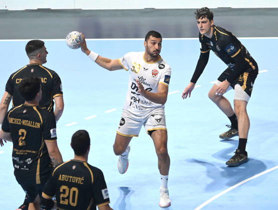 PARTIZAN vs VESZPREM ELDERAA Yehia Mohammed Yehia, handball player of Veszprem, during the EHF Champions League against Partizan Belgrade, at Aleksandar Nikolic Hall. Belgrade, 07.10.2026. photo: Nebojsa Parausic MN Press HANDBALL, EHF CHAMPIONS LEAGUE, VESZPREM, PARTIZAN Belgrade Aleksandar Nikolic Hall Serbia Copyright: xNebojsaxParausicx xMNxPressx